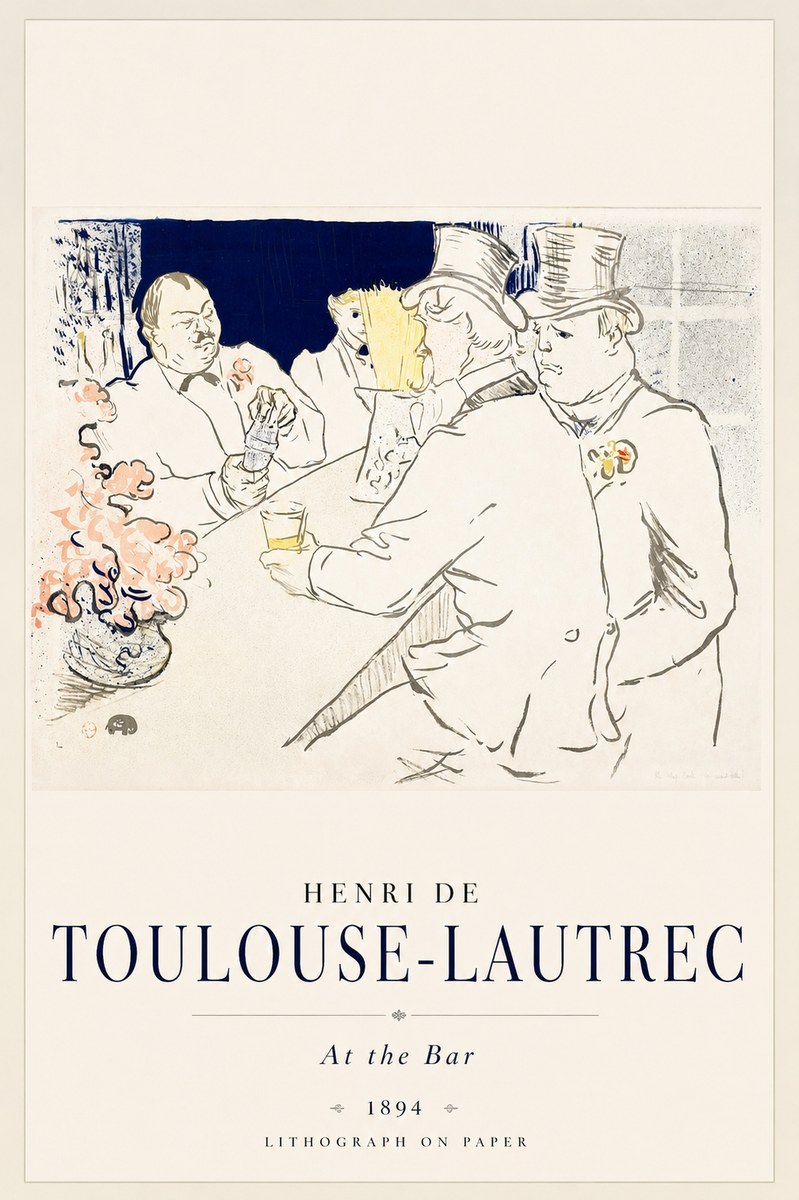 Toulouse-Lautrec At the Bar No1 - Poszter