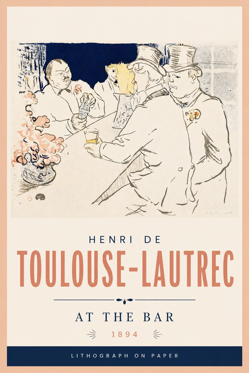 Toulouse-Lautrec At the Bar No4 - Poszter