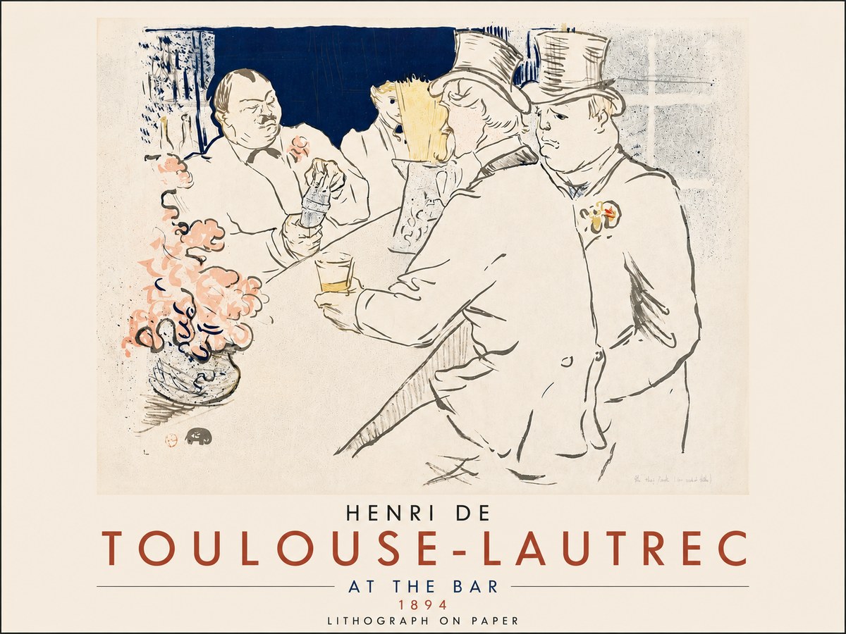Toulouse-Lautrec At the Bar No6 - Poszter