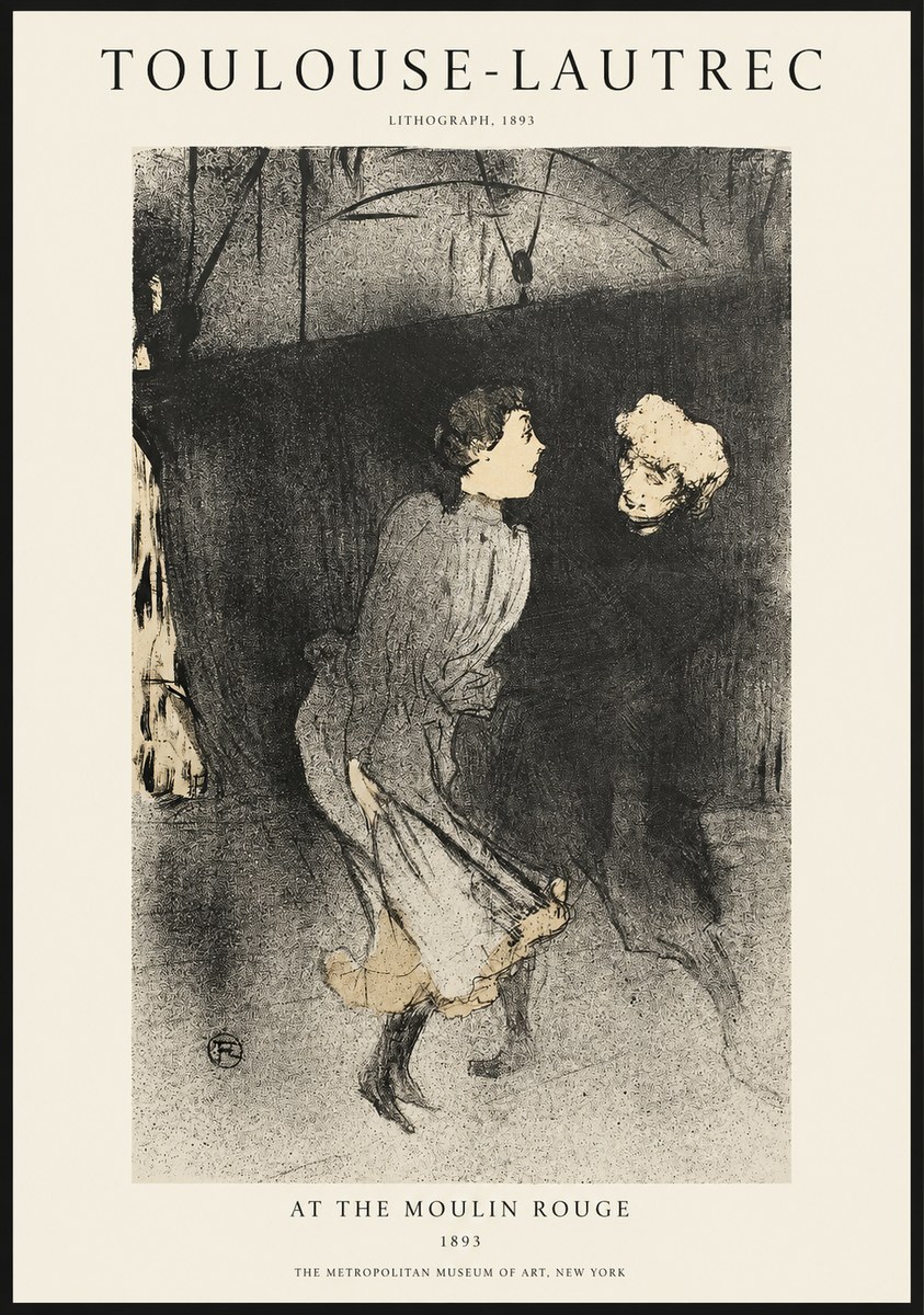 Toulouse-Lautrec At the Moulin Rouge VI No1 - Poszter