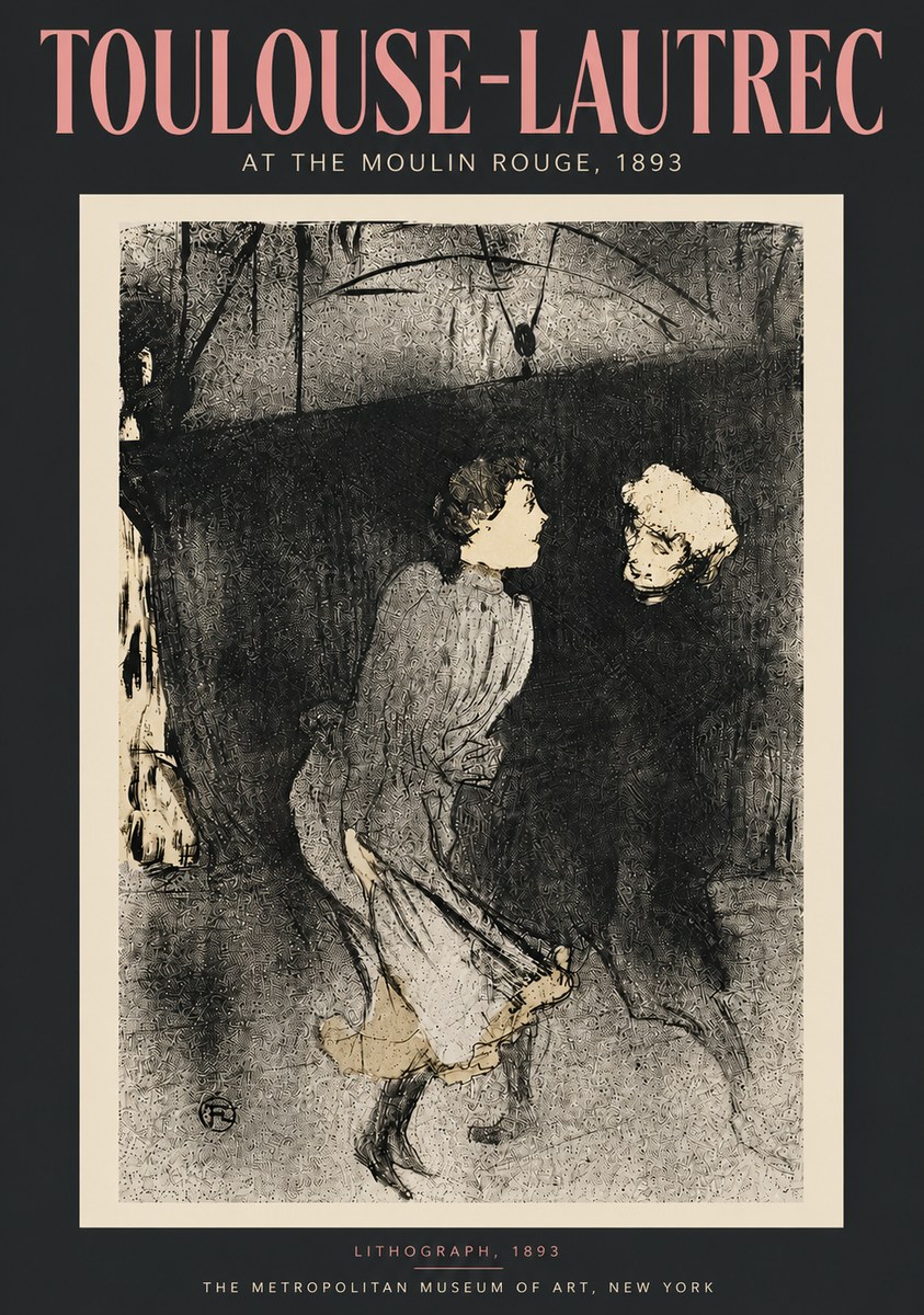 Toulouse-Lautrec At the Moulin Rouge VI No5 - Poszter