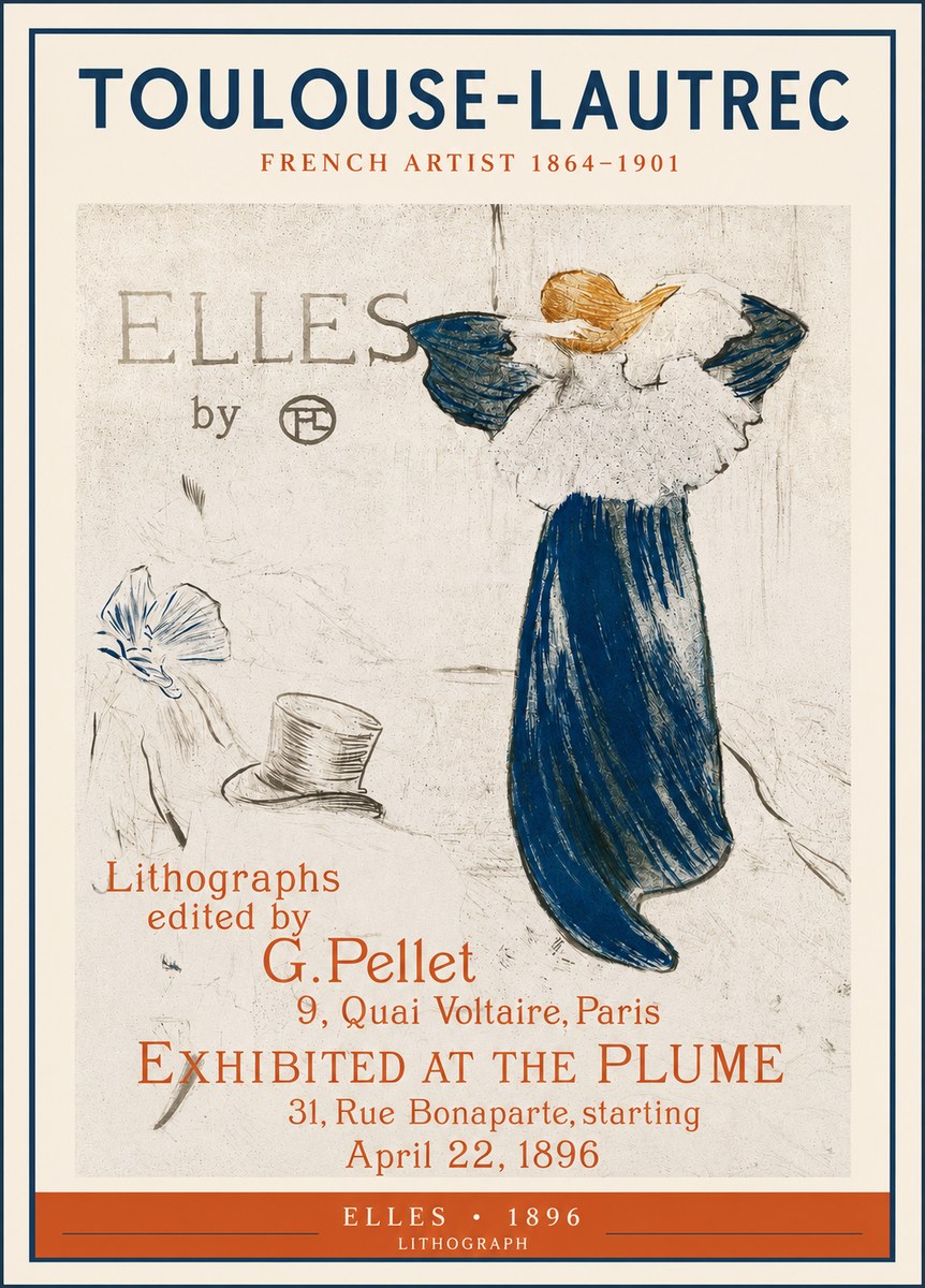 Toulouse-Lautrec Elles No3 - Poszter