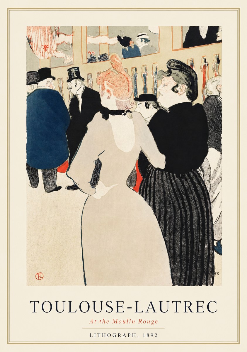 Toulouse-Lautrec At the Moulin Rouge VII No1 - Poszter