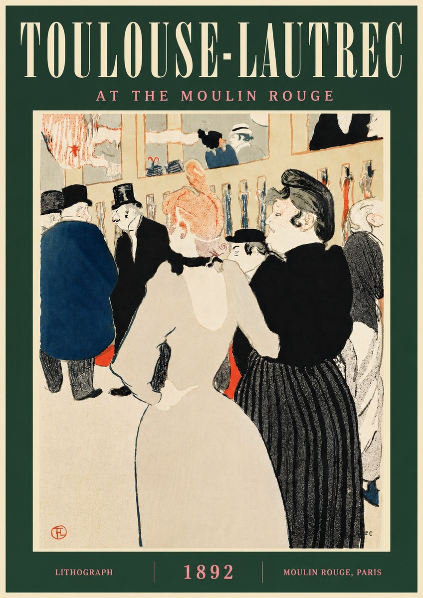 Toulouse-Lautrec At the Moulin Rouge VII No4 - Poszter