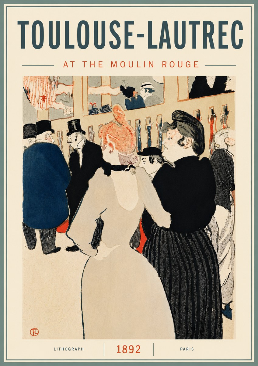 Toulouse-Lautrec At the Moulin Rouge VII No6 - Poszter