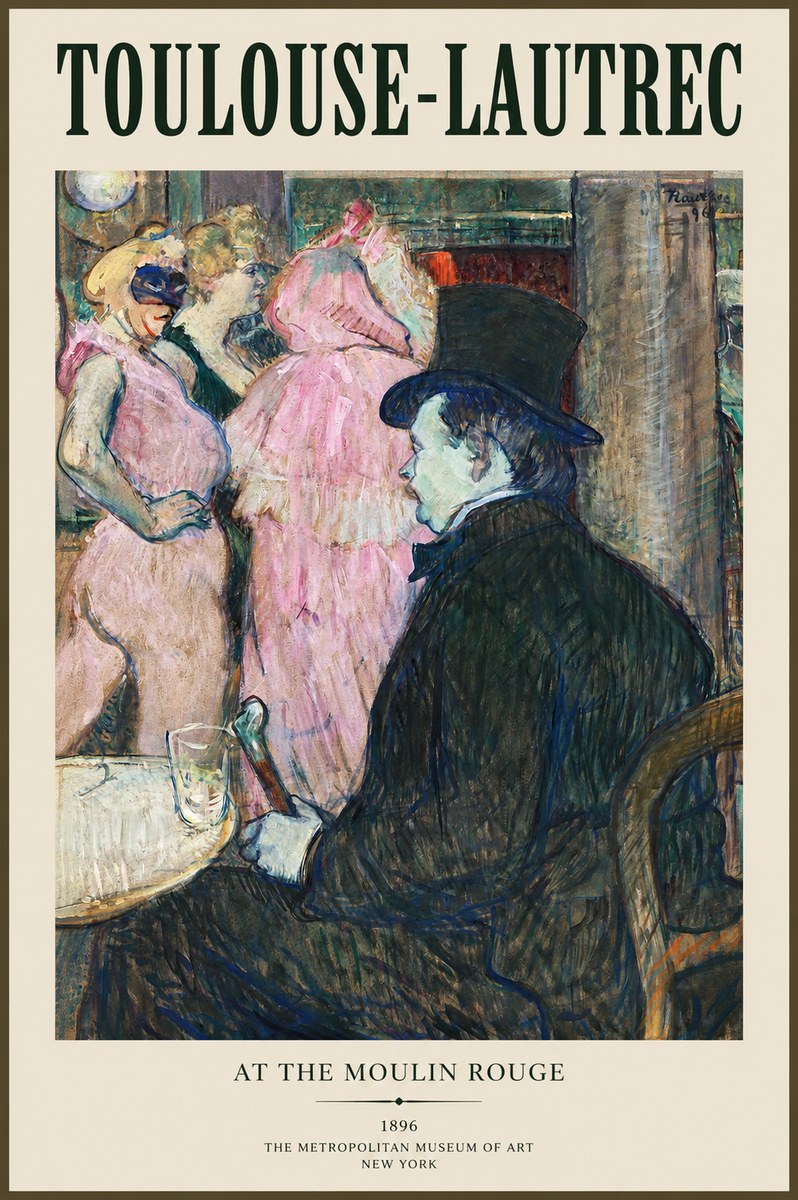 Toulouse-Lautrec At the Moulin Rouge VIII No1 - Poszter