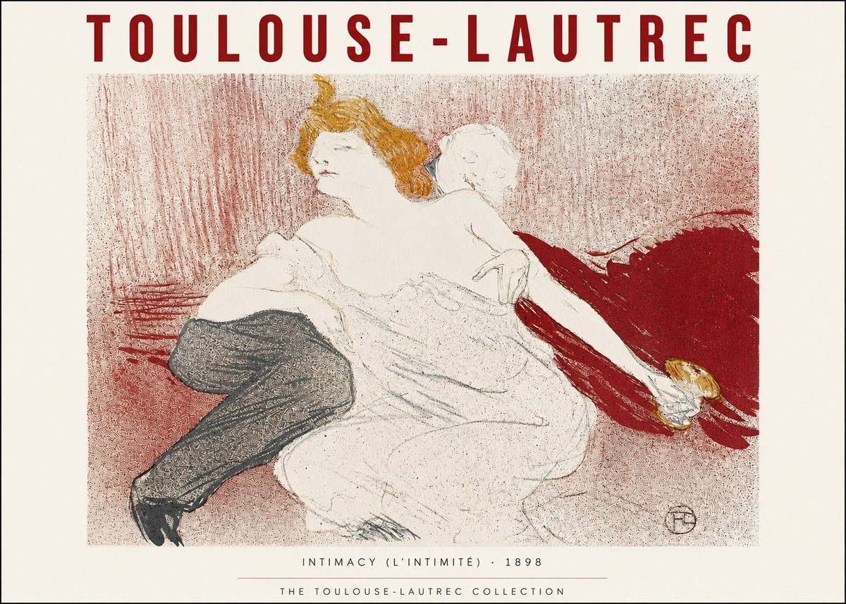 Toulouse-Lautrec Intimacy (L'intimité) No2 - Poszter