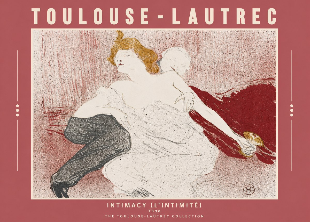 Toulouse-Lautrec Intimacy (L'intimité) No3 - Poszter
