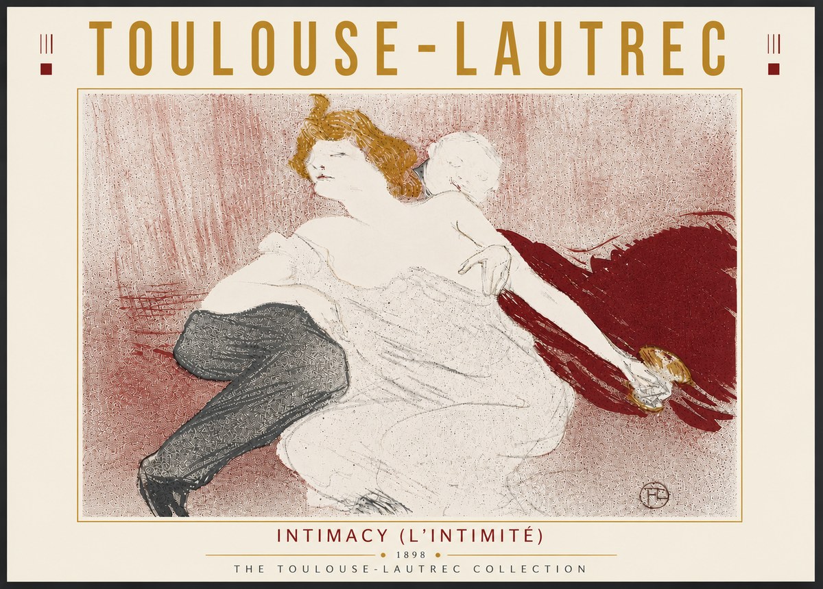 Toulouse-Lautrec Intimacy (L'intimité) No6 - Poszter