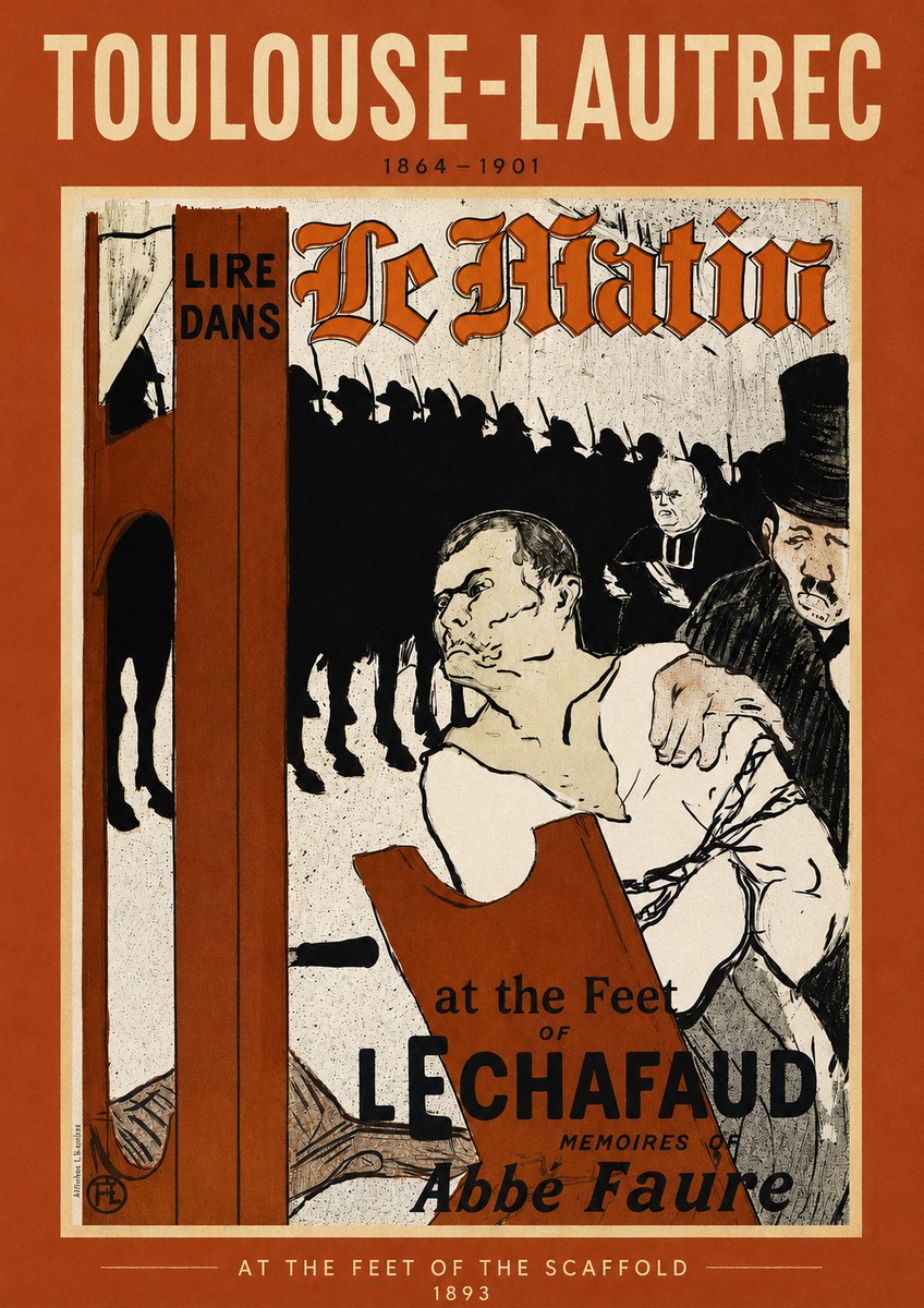 Toulouse-Lautrec At the Feet of the Scaffold Memoirs of Abbé Faure No3 - Poszter