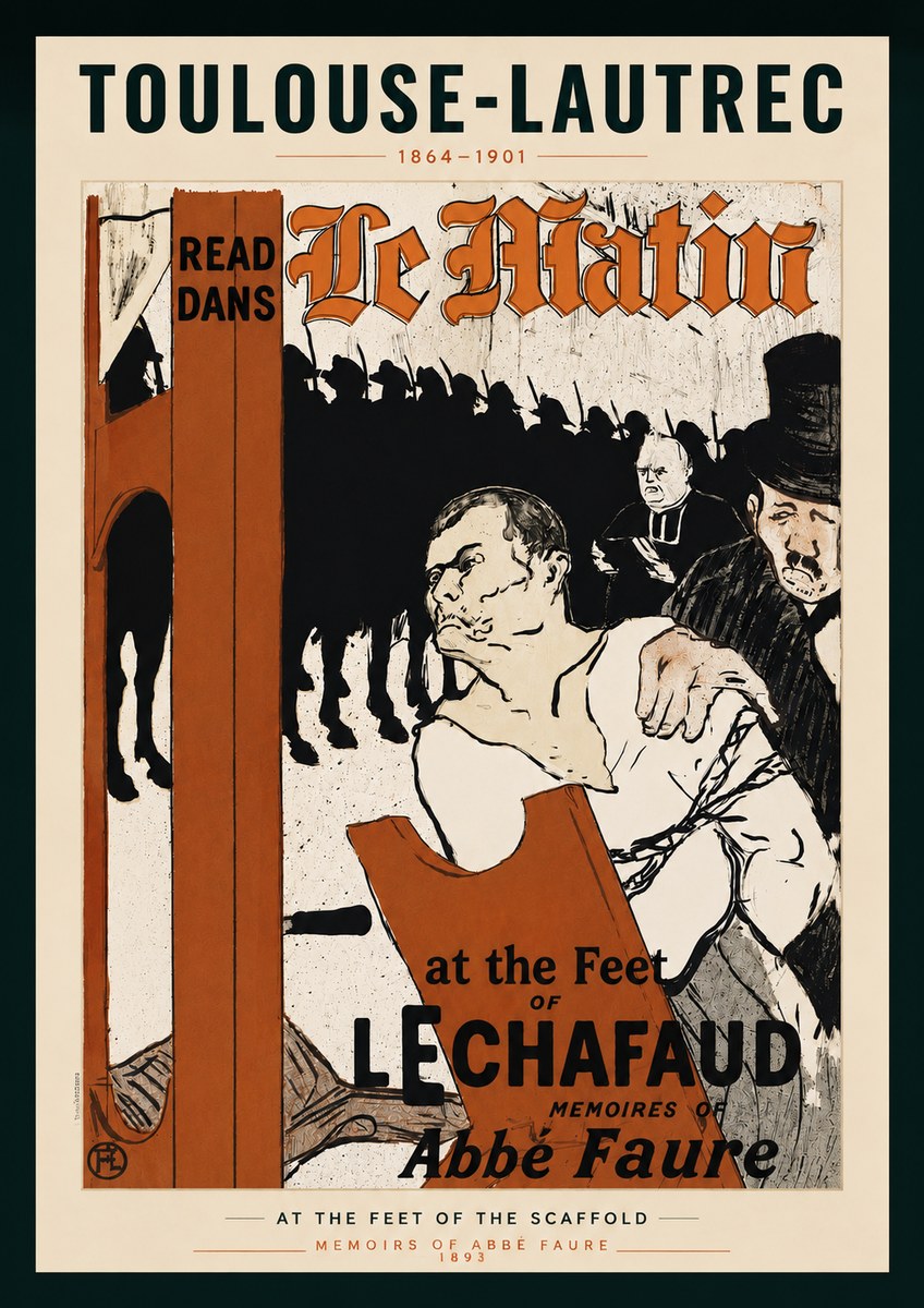 Toulouse-Lautrec At the Feet of the Scaffold Memoirs of Abbé Faure No4 - Poszter