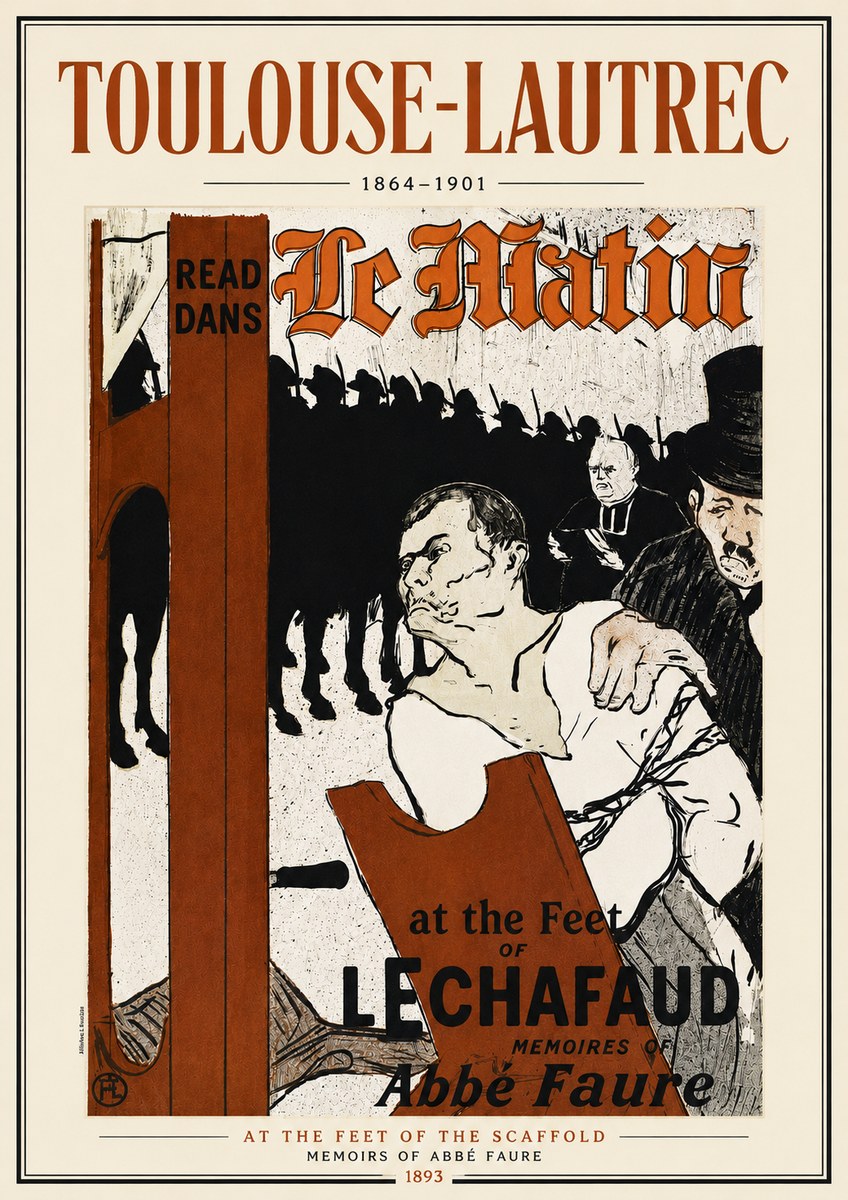 Toulouse-Lautrec At the Feet of the Scaffold Memoirs of Abbé Faure No5 - Poszter