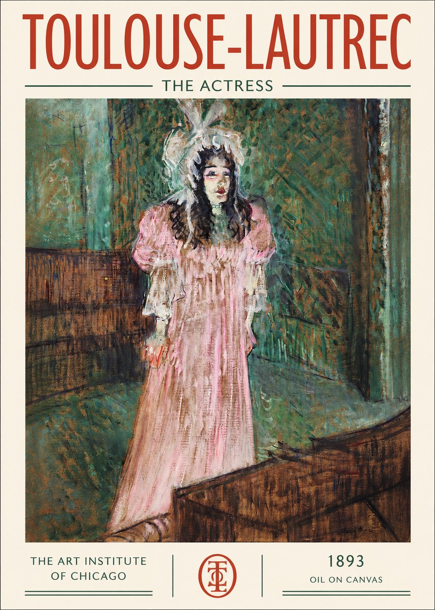 Toulouse-Lautrec The Actress No2 - Poszter