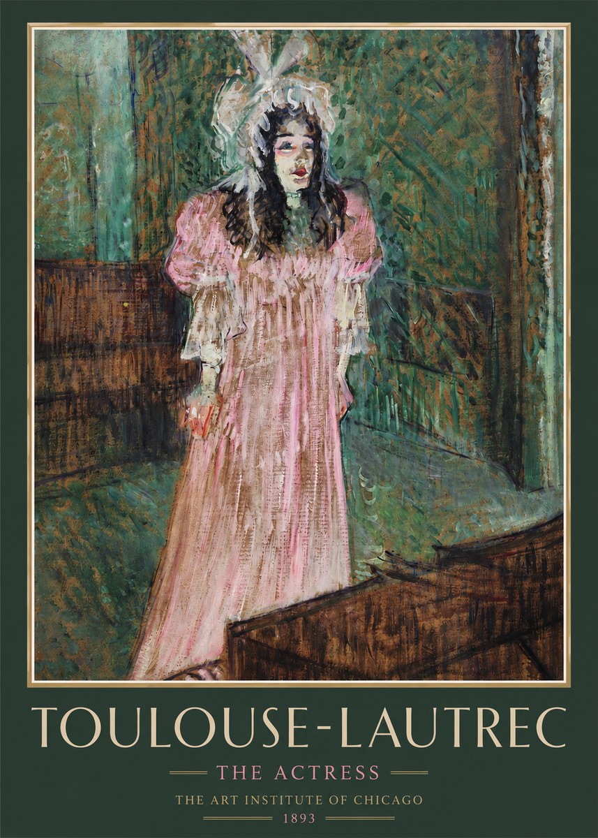 Toulouse-Lautrec The Actress No3 - Poszter