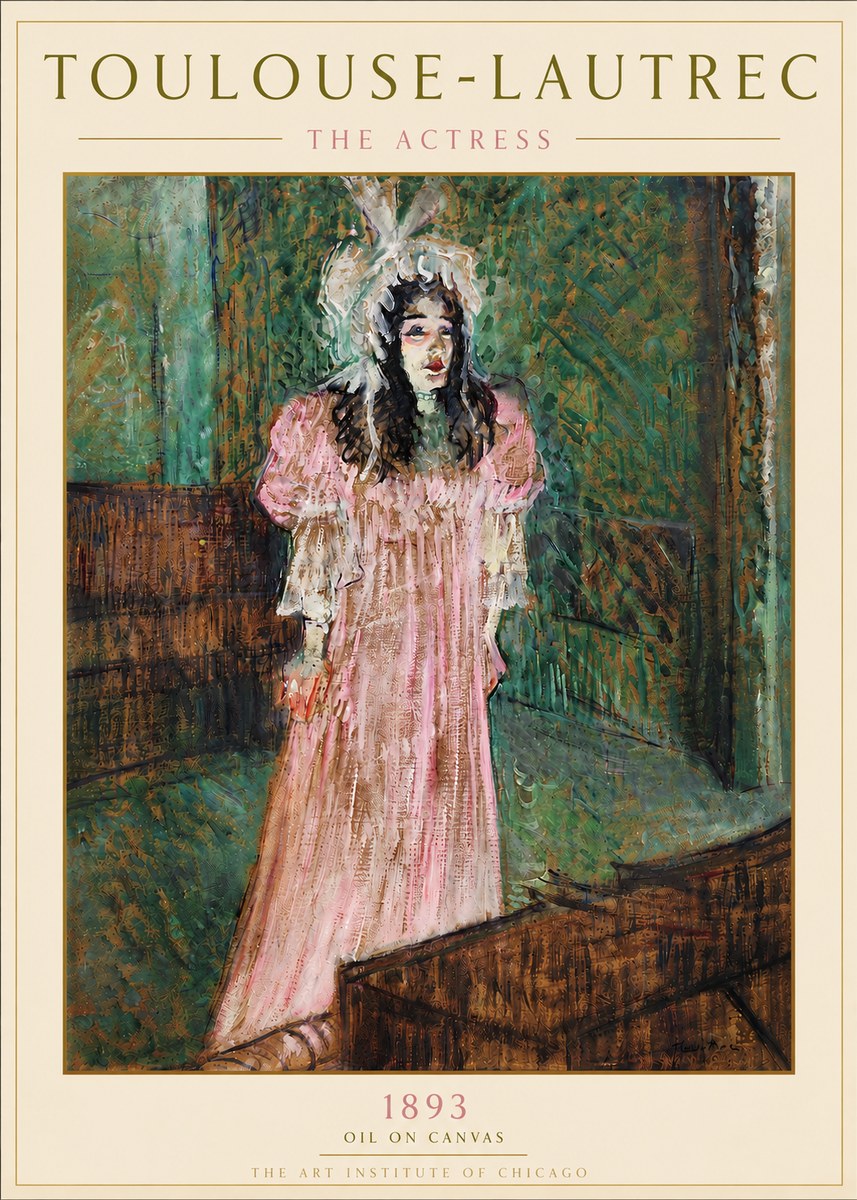 Toulouse-Lautrec The Actress No6 - Poszter