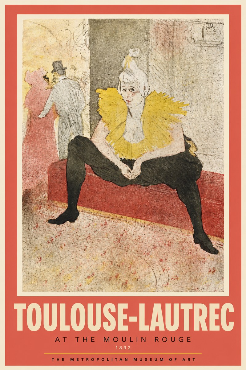 Toulouse-Lautrec At the Moulin Rouge X No2 - Poszter