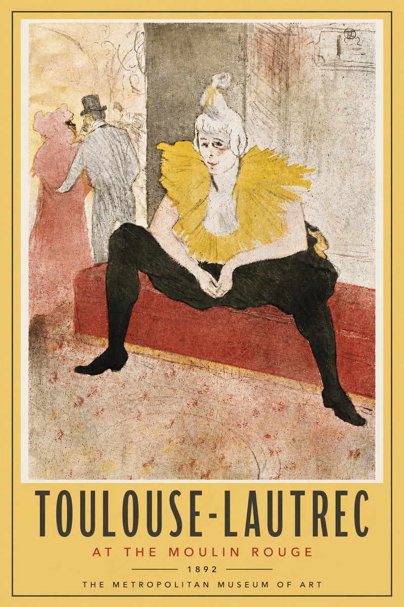 Toulouse-Lautrec At the Moulin Rouge X No4 - Poszter