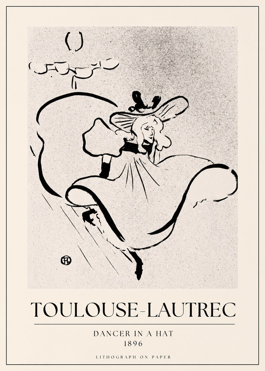 Toulouse-Lautrec Dancer in a Hat No1 - Poszter