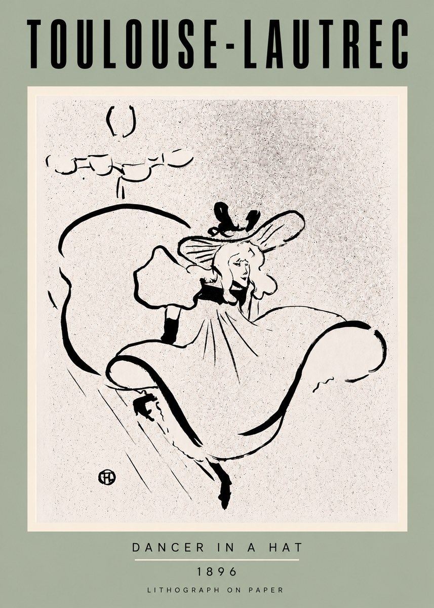 Toulouse-Lautrec Dancer in a Hat No3 - Poszter