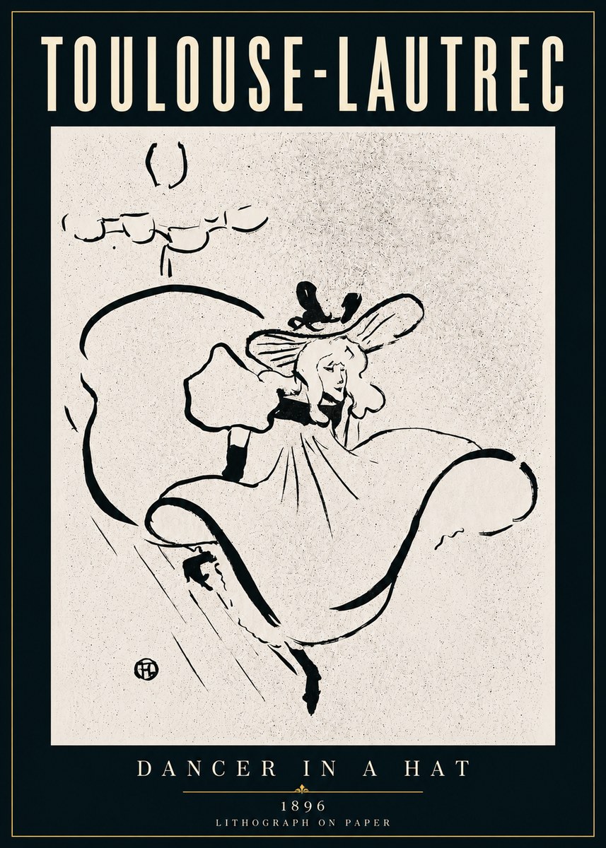 Toulouse-Lautrec Dancer in a Hat No5 - Poszter