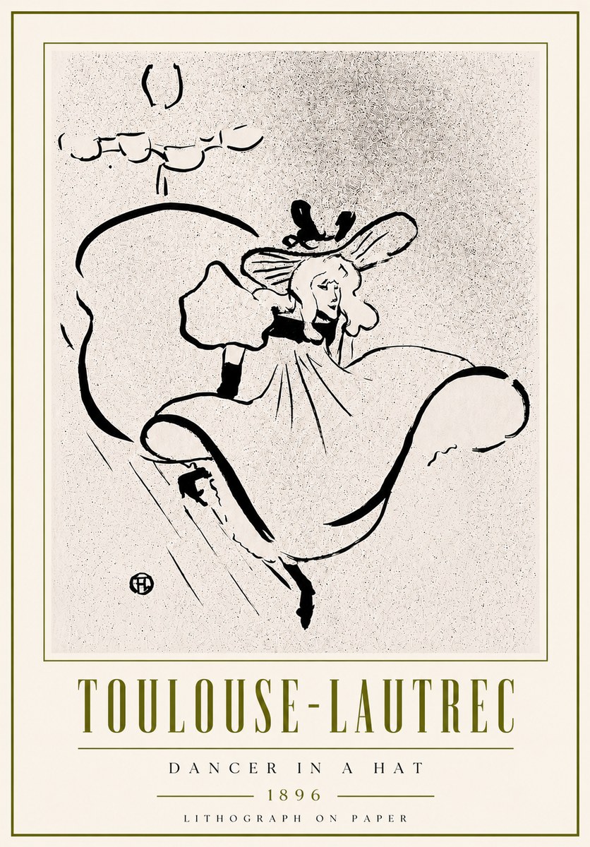 Toulouse-Lautrec Dancer in a Hat No6 - Poszter