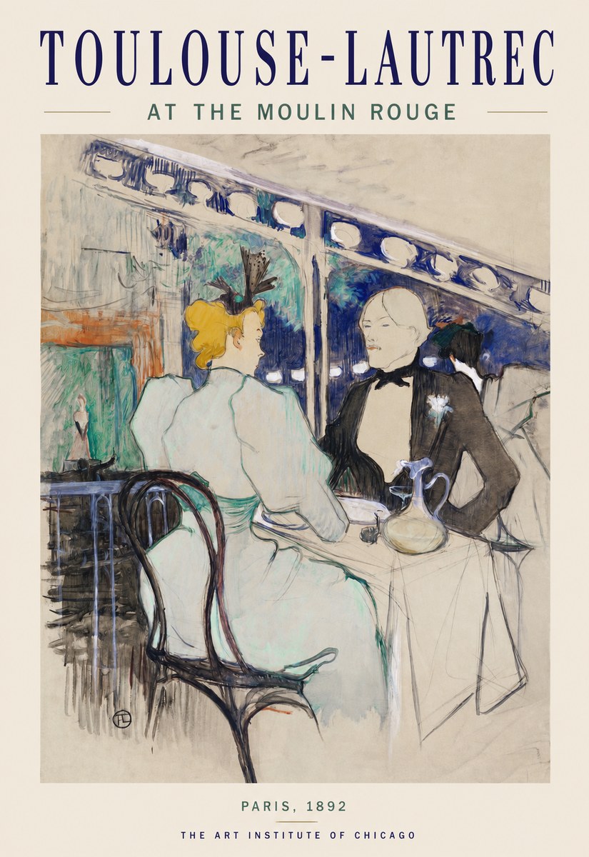 Toulouse-Lautrec At the Moulin Rouge XI No1 - Poszter