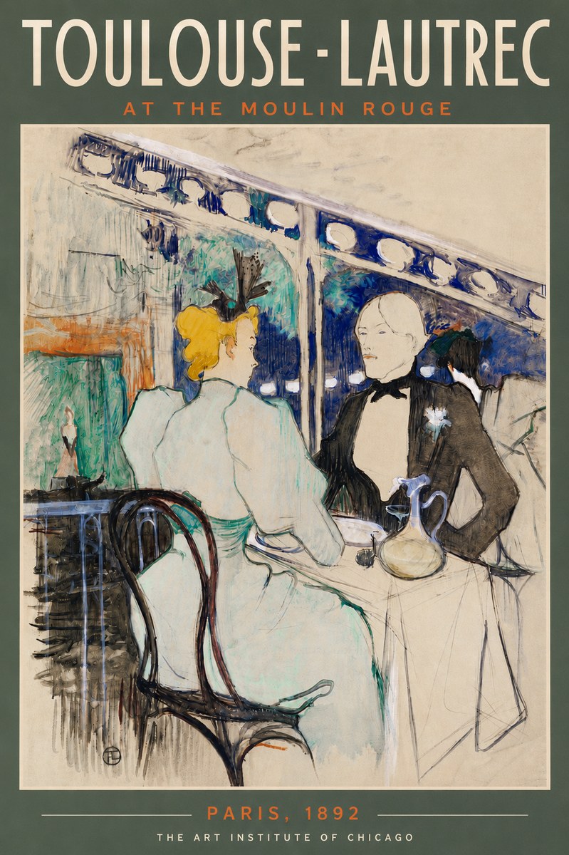 Toulouse-Lautrec At the Moulin Rouge XI No5 - Poszter