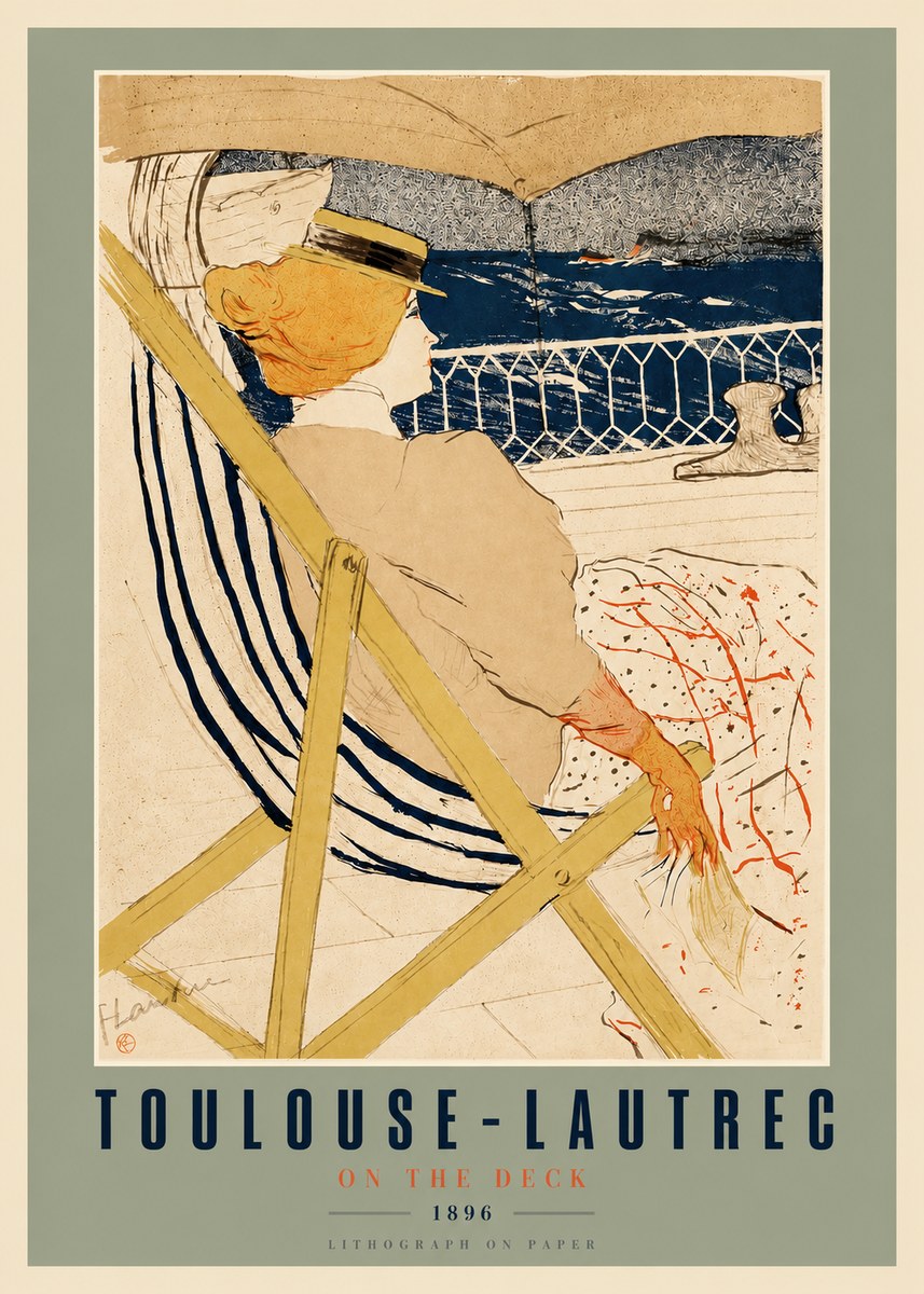 Toulouse-Lautrec On the Deck No3 - Poszter