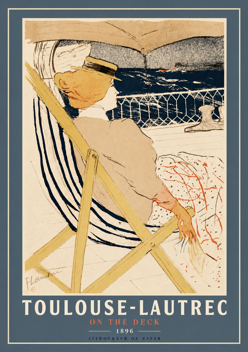 Toulouse-Lautrec On the Deck No6 - Poszter