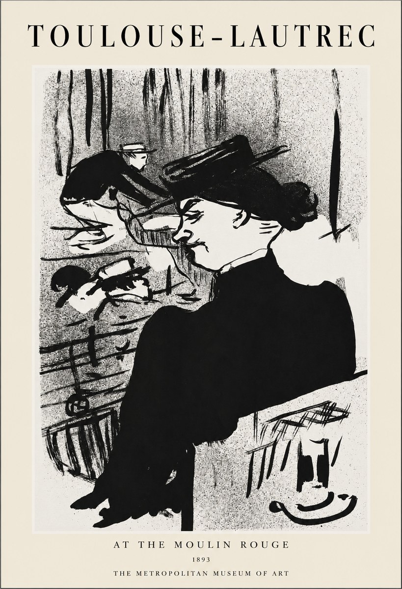 Toulouse-Lautrec At the Moulin Rouge XII No1 - Poszter