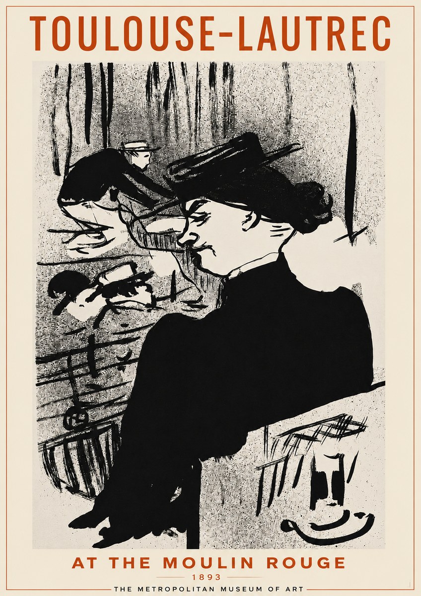 Toulouse-Lautrec At the Moulin Rouge XII No2 - Poszter