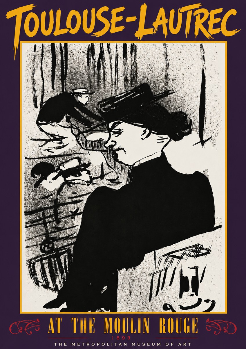 Toulouse-Lautrec At the Moulin Rouge XII No3 - Poszter