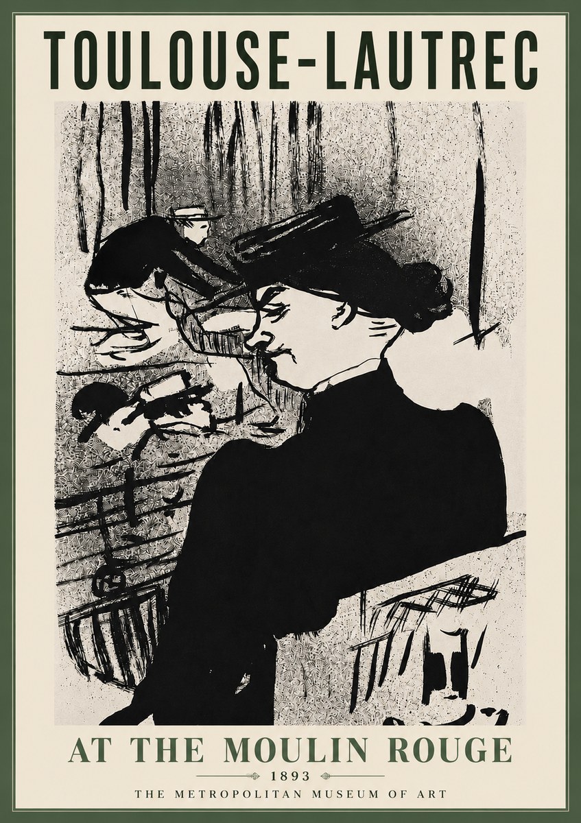 Toulouse-Lautrec At the Moulin Rouge XII No5 - Poszter