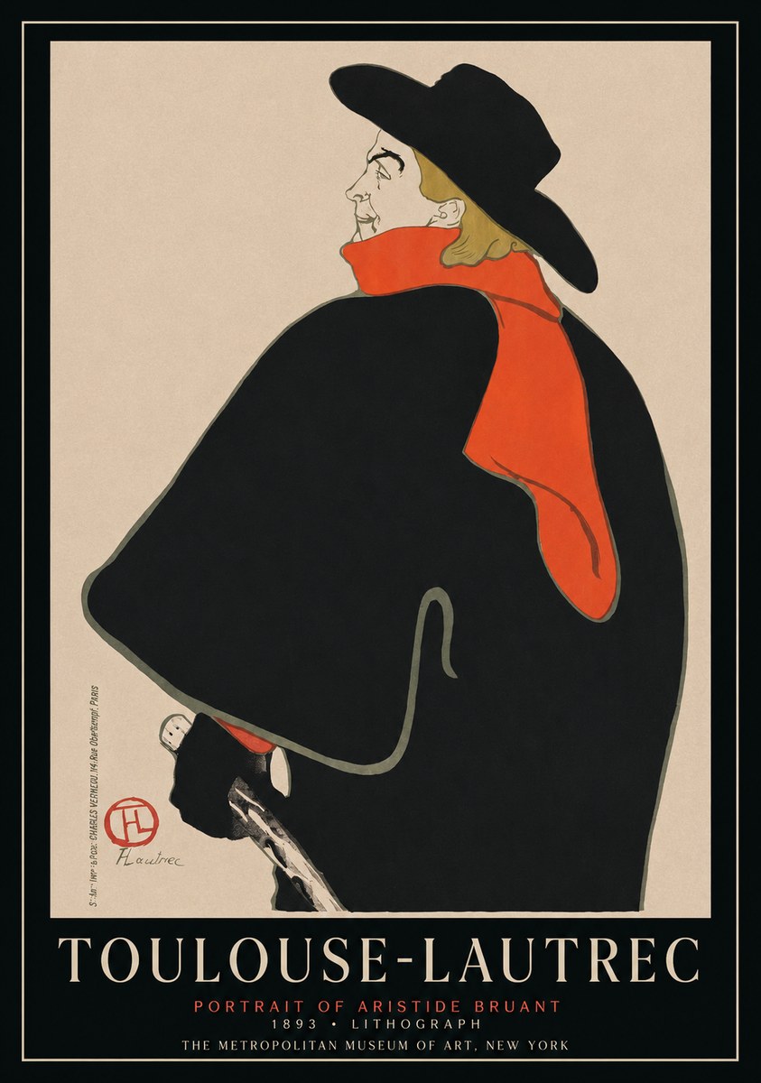 Toulouse-Lautrec Portrait of Aristide Bruant No1 - Poszter