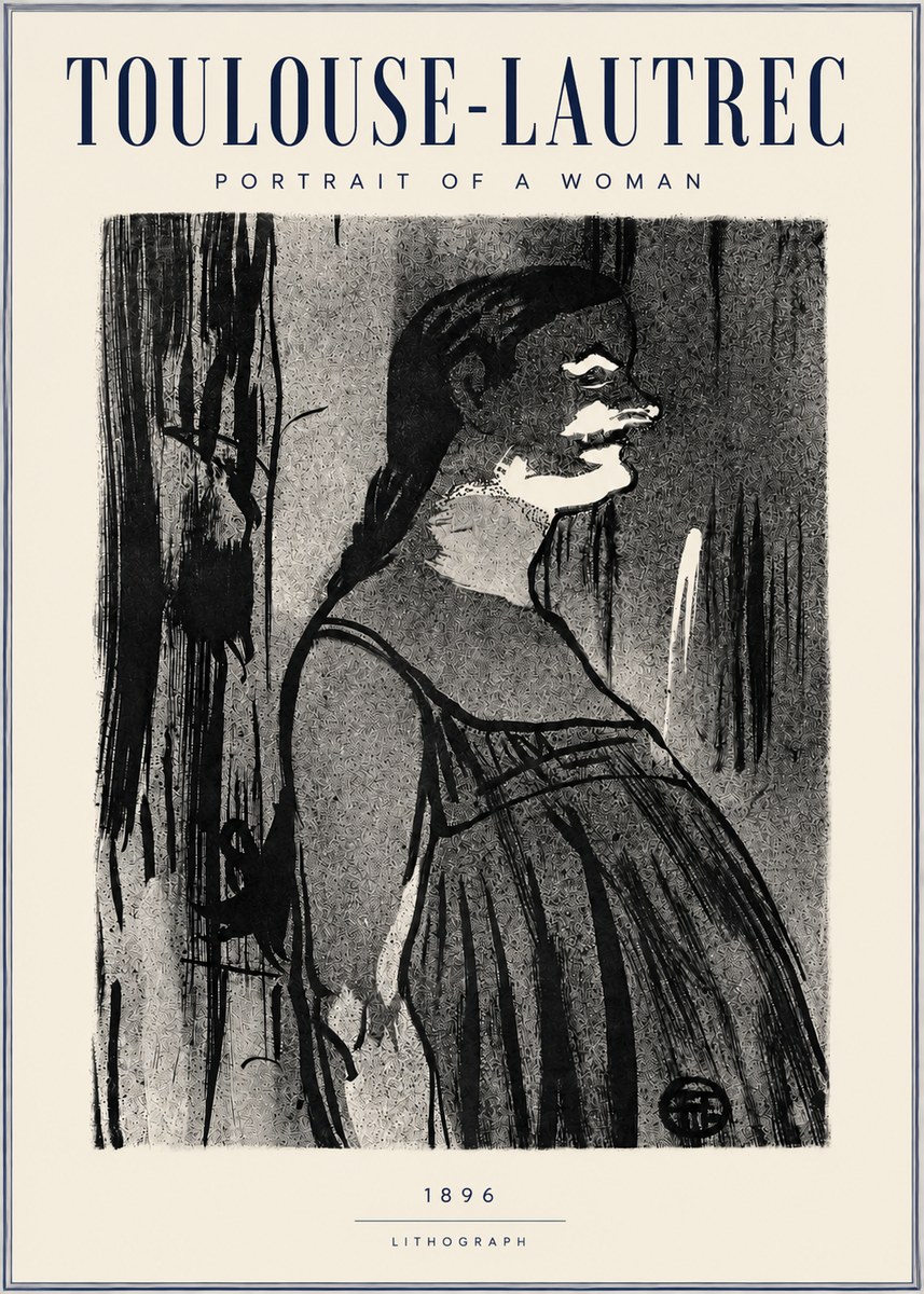 Toulouse-Lautrec Portrait of a Woman III No3 - Poszter