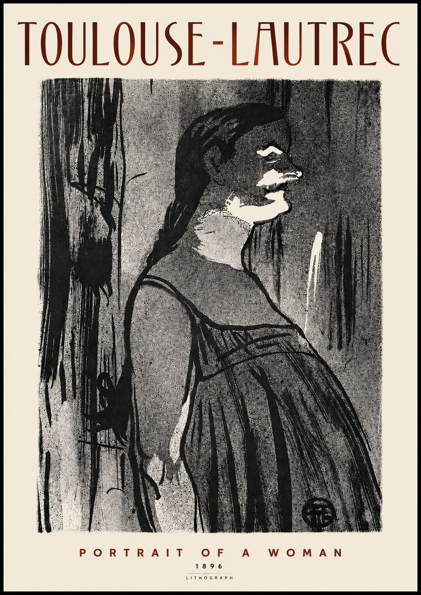 Toulouse-Lautrec Portrait of a Woman III No4 - Poszter
