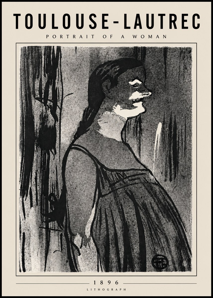 Toulouse-Lautrec Portrait of a Woman III No6 - Poszter