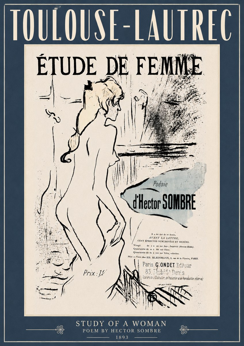 Toulouse-Lautrec Étude De Femme No4 - Poszter