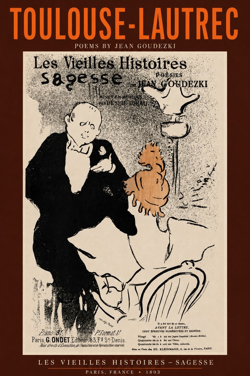 Toulouse-Lautrec Les Vieilles Histoires - Poésies Sagesse Jean Goudezki No2 - Poszter