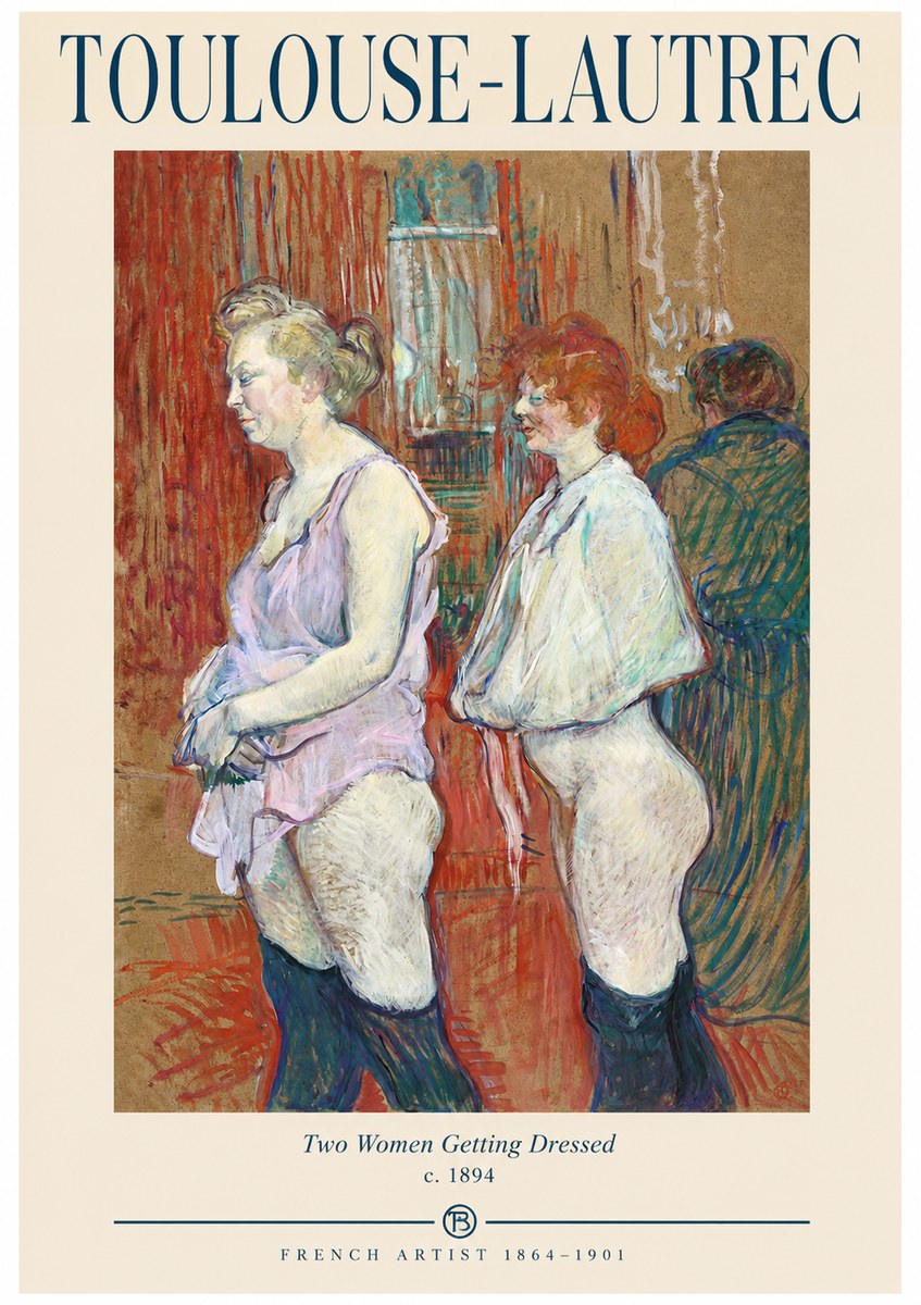 Toulouse-Lautrec Two Women Getting Dressed No1 - Poszter