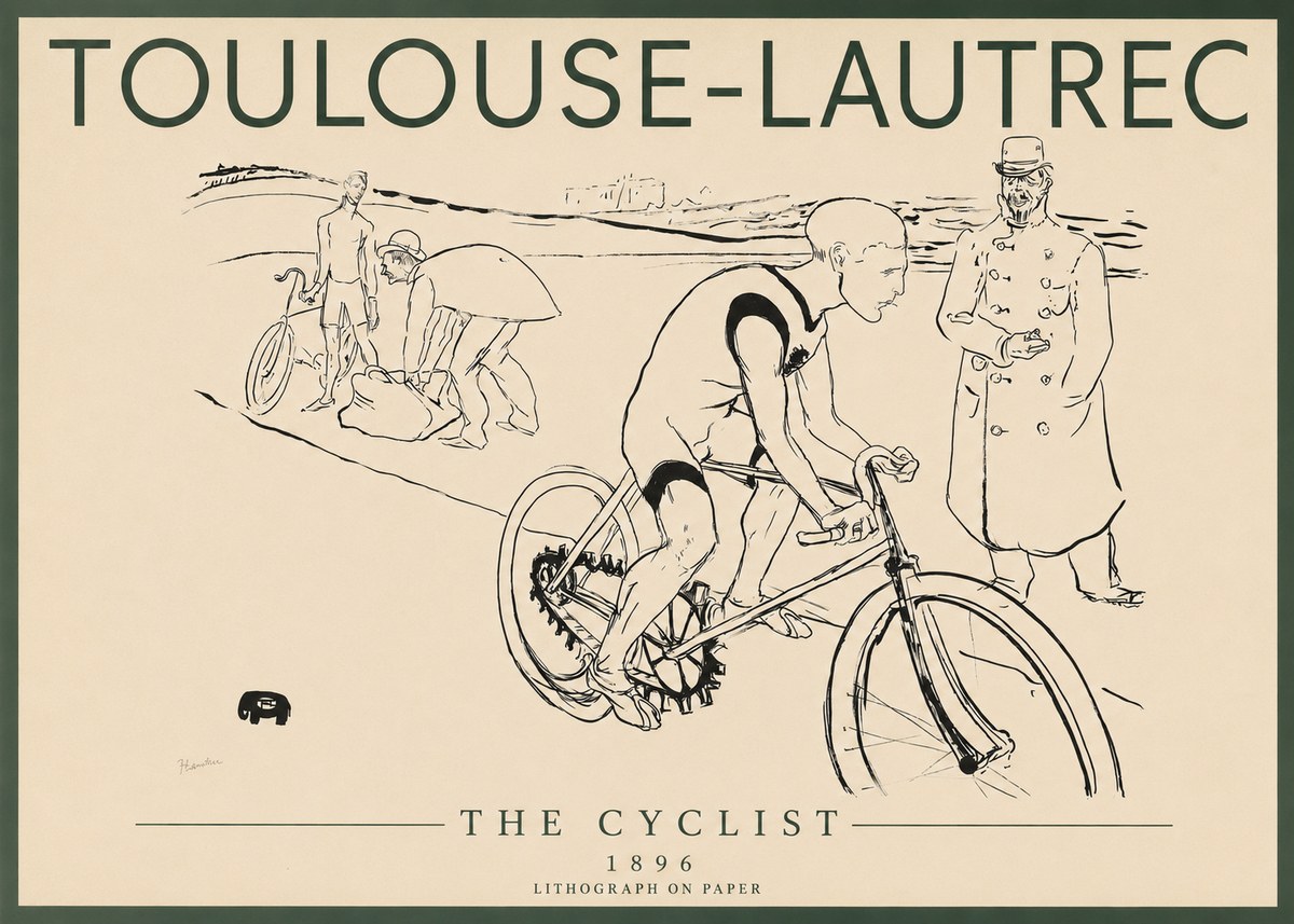 Toulouse-Lautrec The Cyclist No3 - Poszter