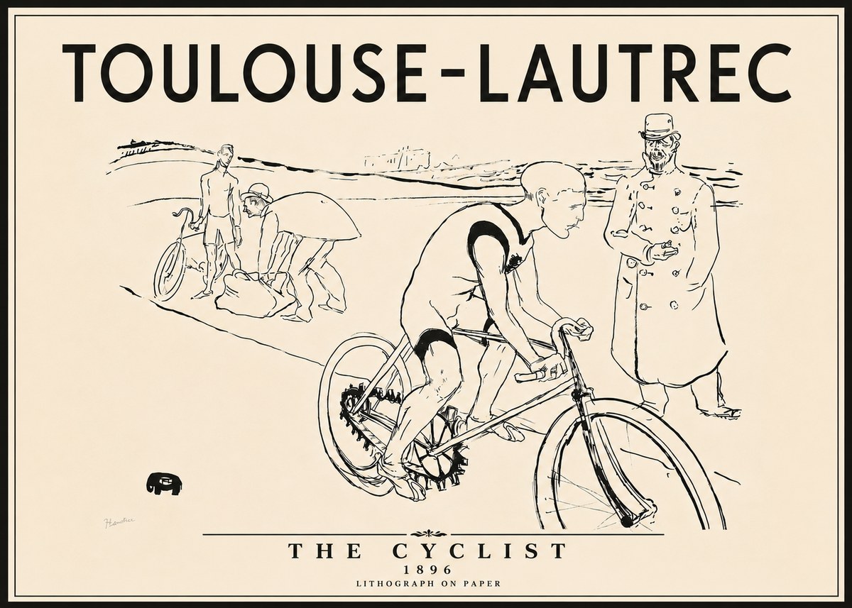 Toulouse-Lautrec The Cyclist No6 - Poszter