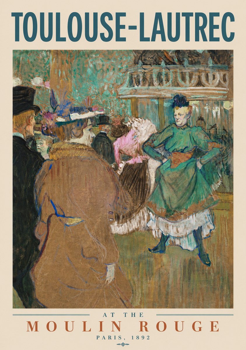 Toulouse-Lautrec At the Moulin Rouge XIII No4 - Poszter