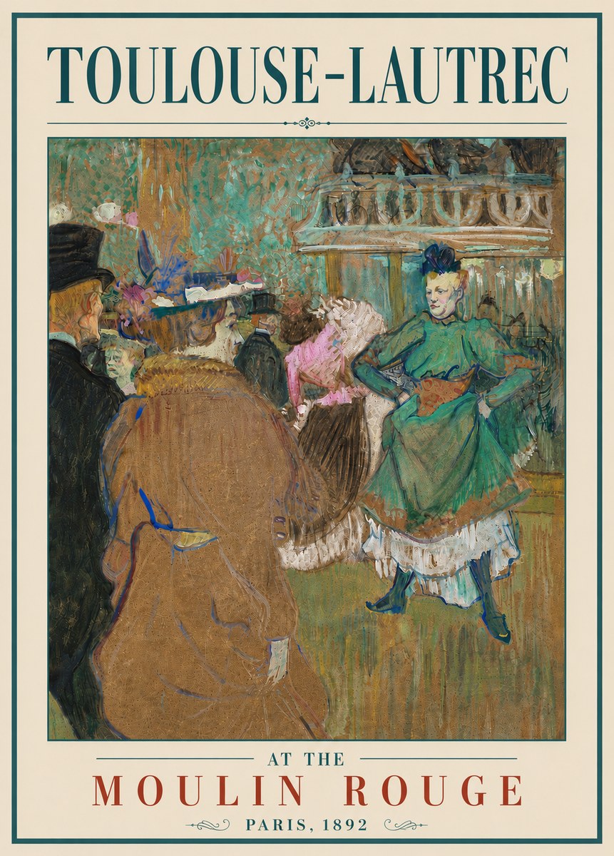 Toulouse-Lautrec At the Moulin Rouge XIII No6 - Poszter