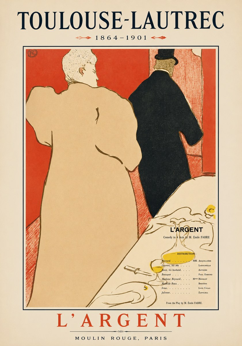 Toulouse-Lautrec L'argent No1 - Poszter