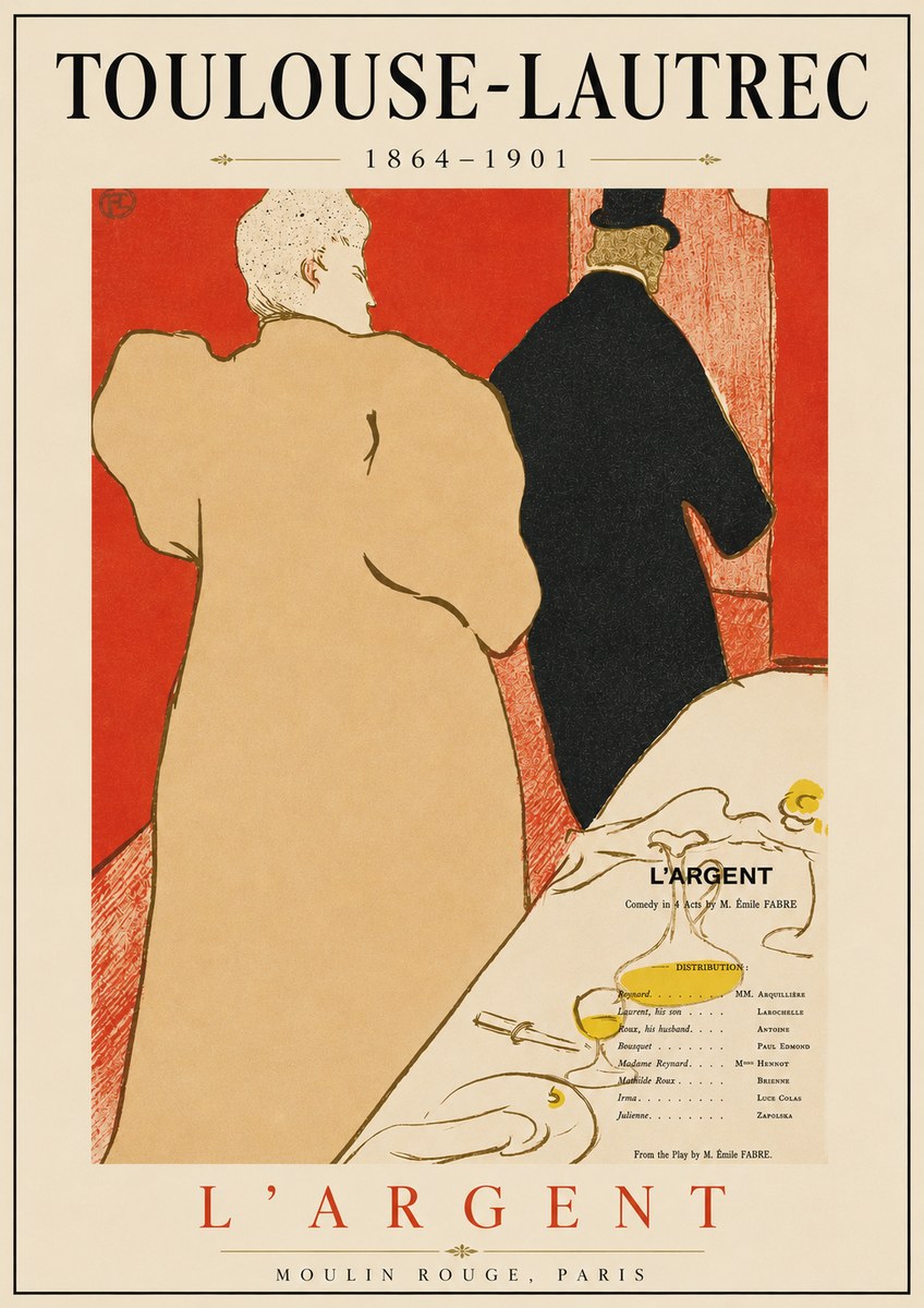 Toulouse-Lautrec L'argent No3 - Poszter