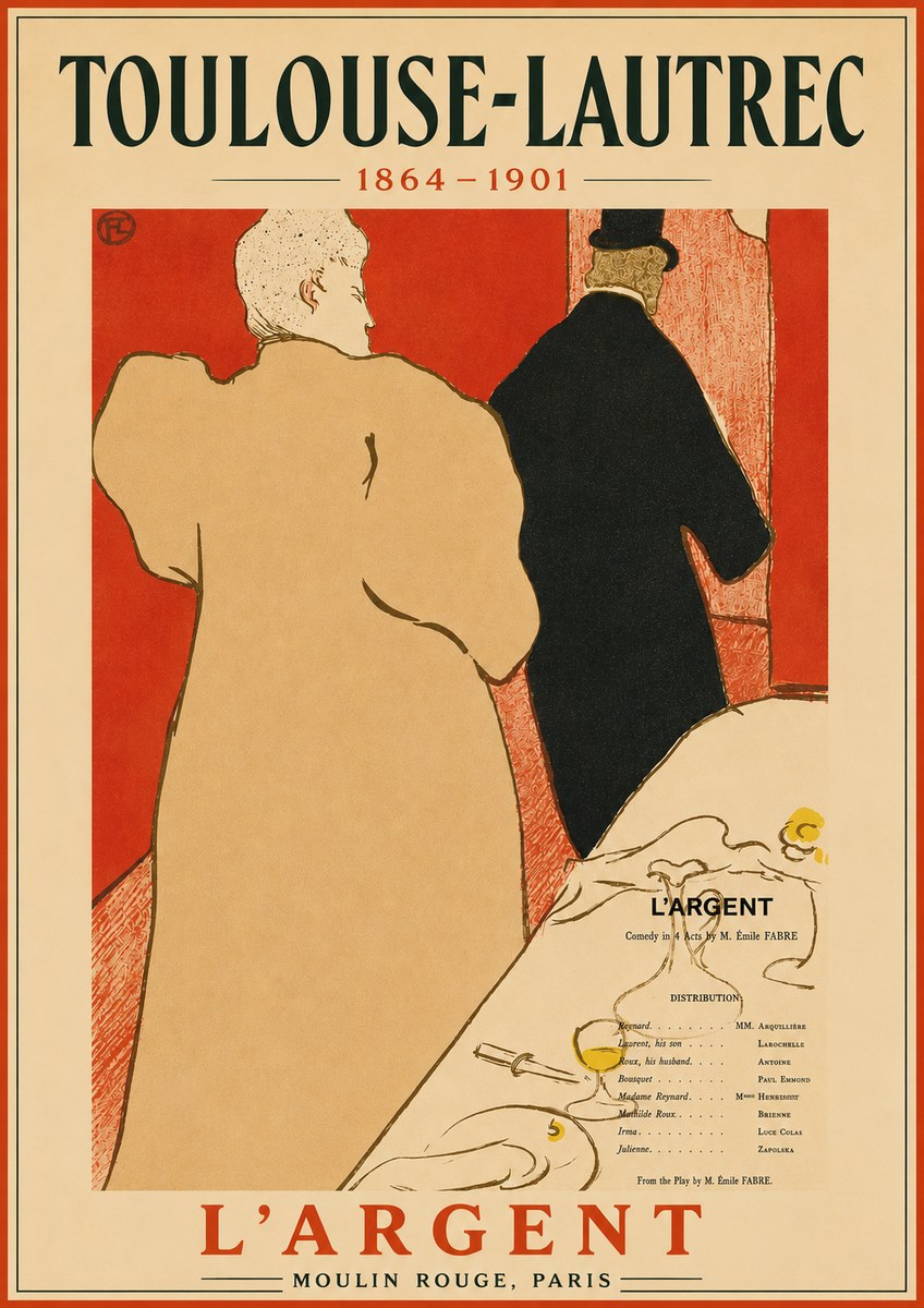 Toulouse-Lautrec L'argent No4 - Poszter