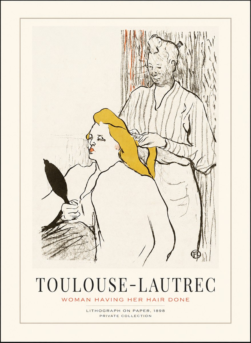 Toulouse-Lautrec Woman Having Her Hair Done No1 - Poszter