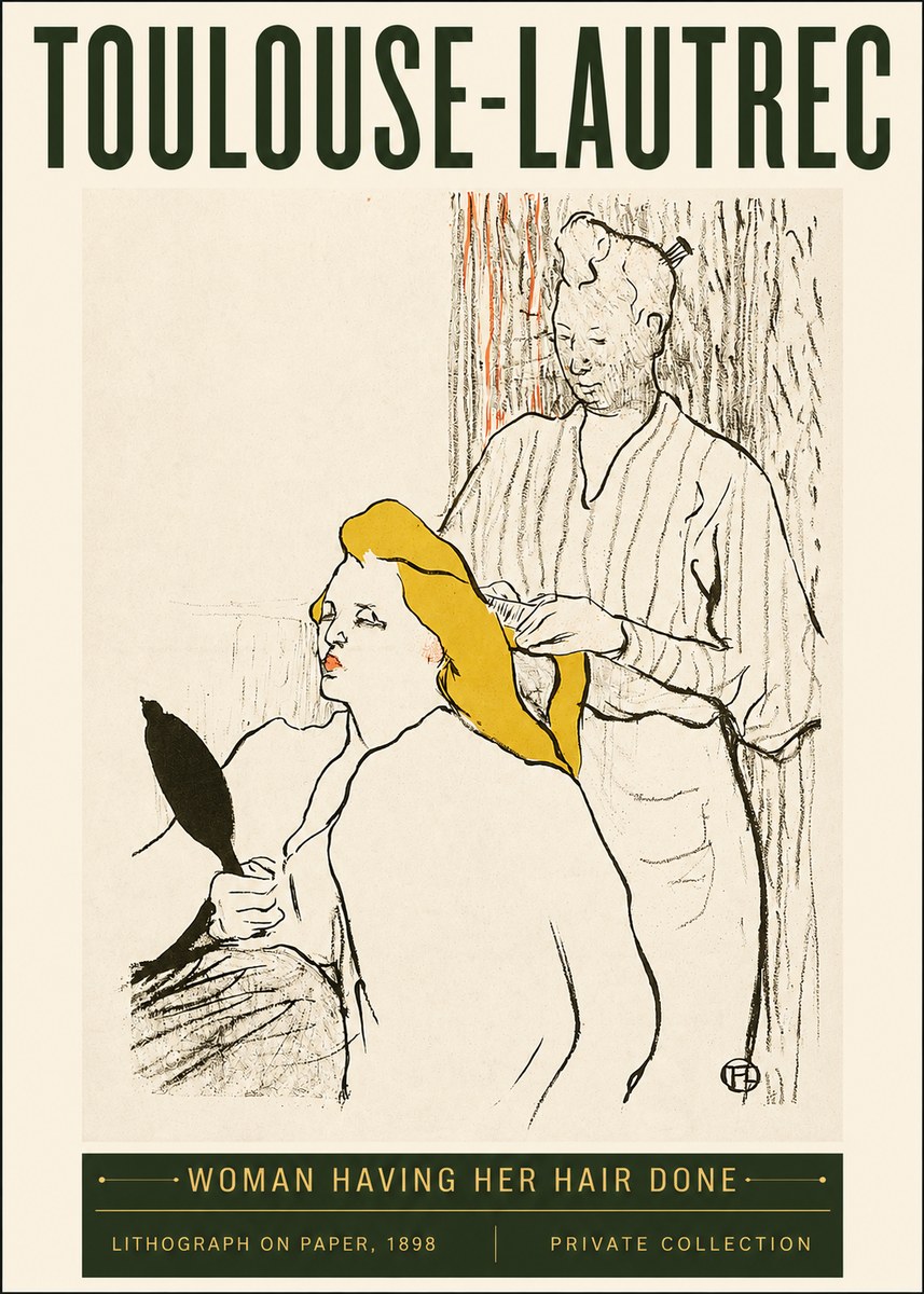 Toulouse-Lautrec Woman Having Her Hair Done No3 - Poszter
