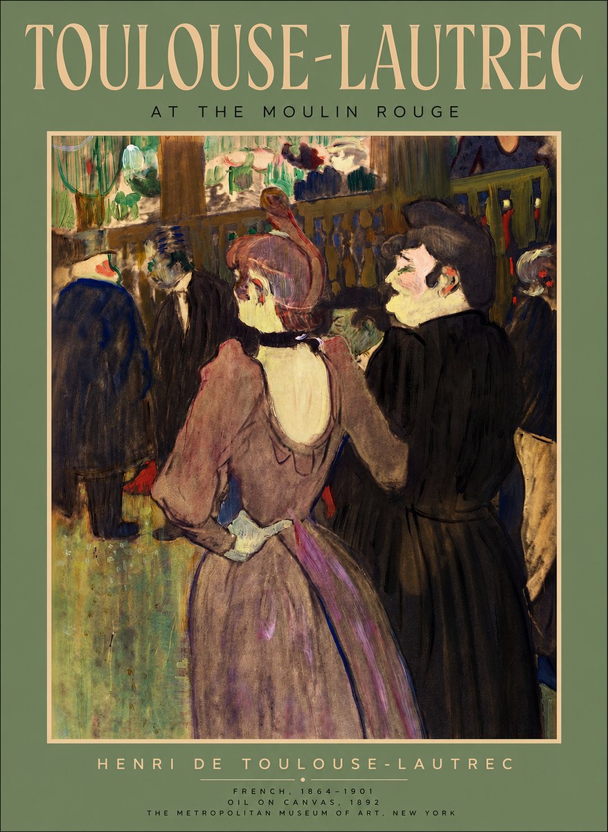Toulouse-Lautrec At the Moulin Rouge XIV No2 - Poszter